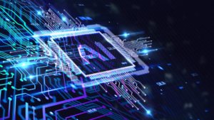 Afbeelding van een artificial intelligence computerchip